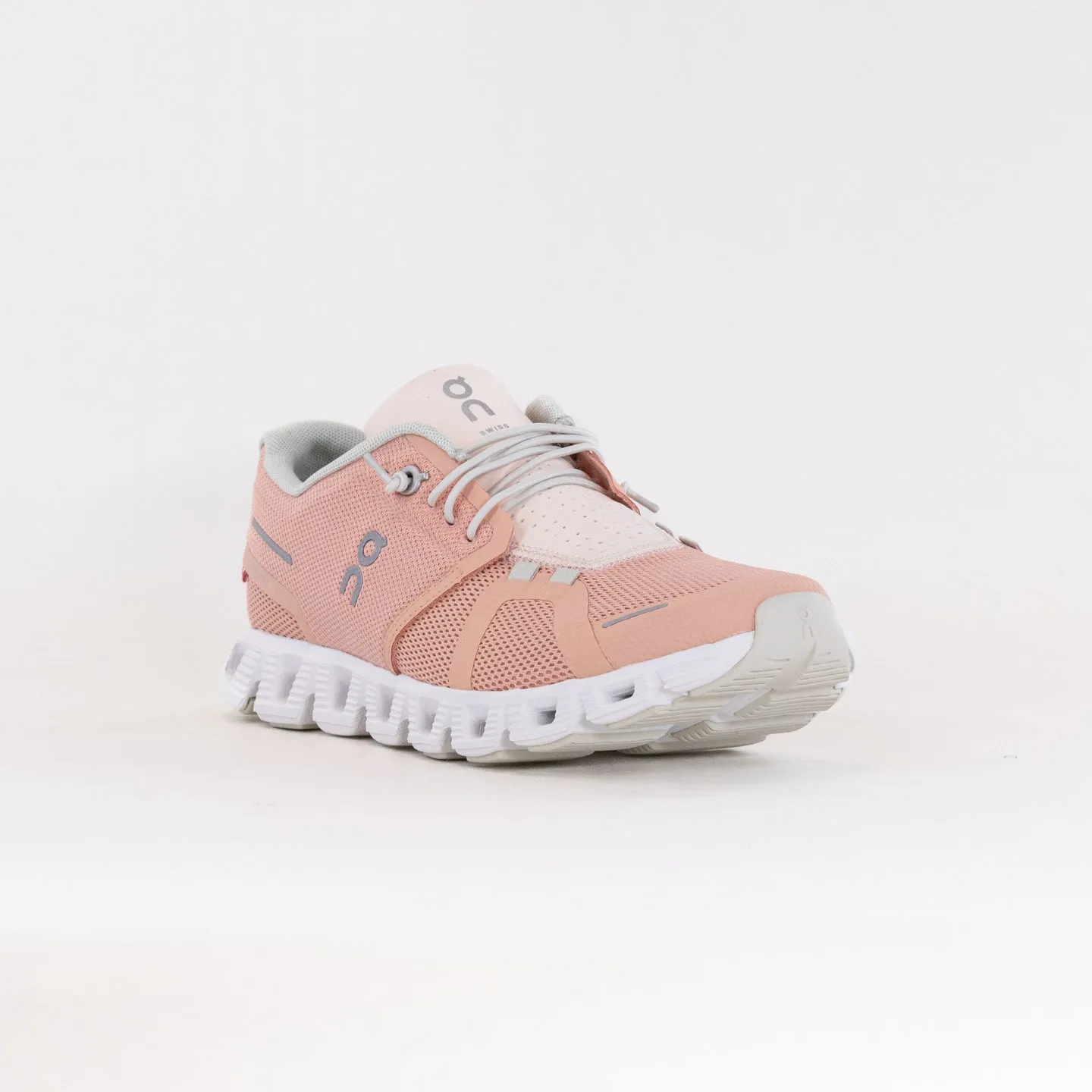 On Cloud 5 (Women's) - Rose/Shell wet traction