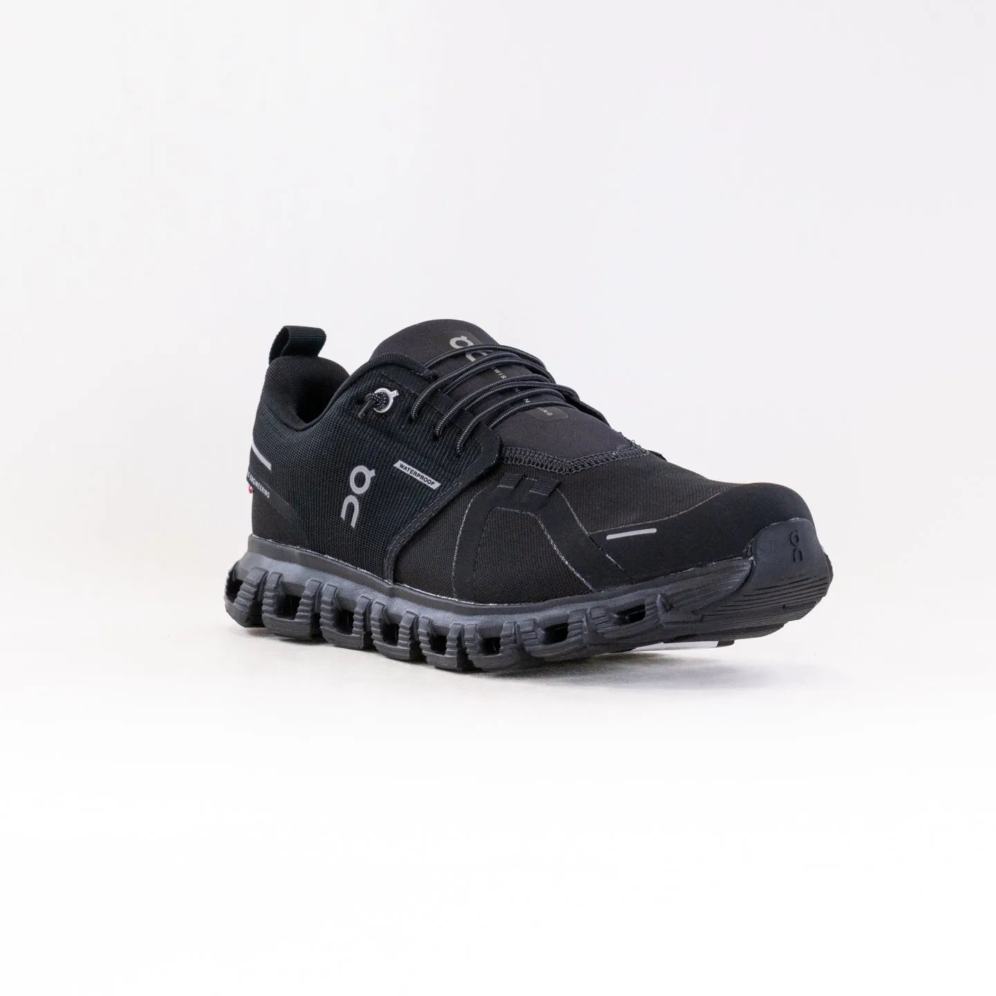 On Cloud 6 Waterproof (Women's) - Black/Black rain walk