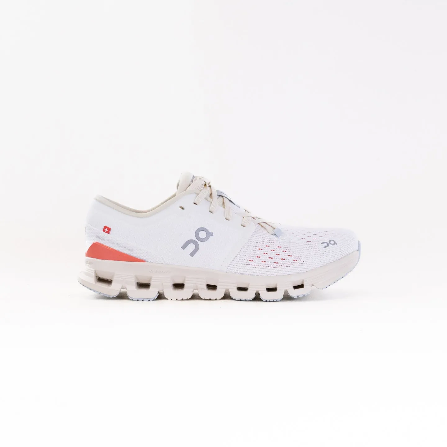 On Cloud X 4 (Women's) - Ivory/Salmon street pulse