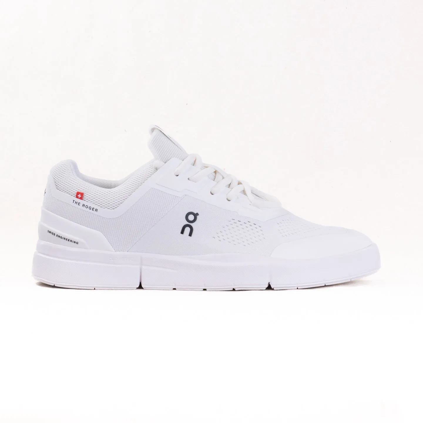 On The Roger Spin (Men's) - White/Black seamless fit