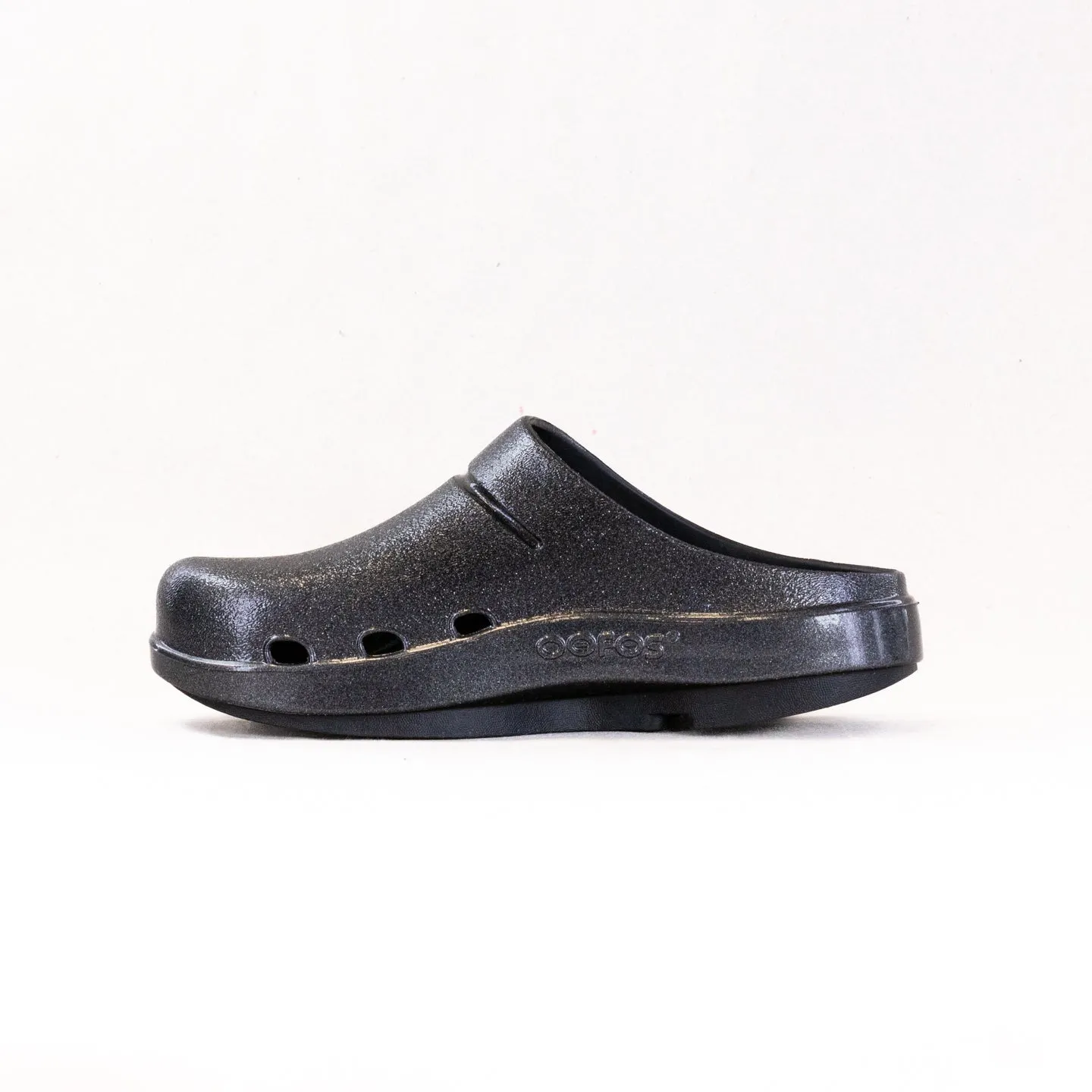 OOFOS OOCloog Clog (Women's) - Black Sparkle outdoor walk