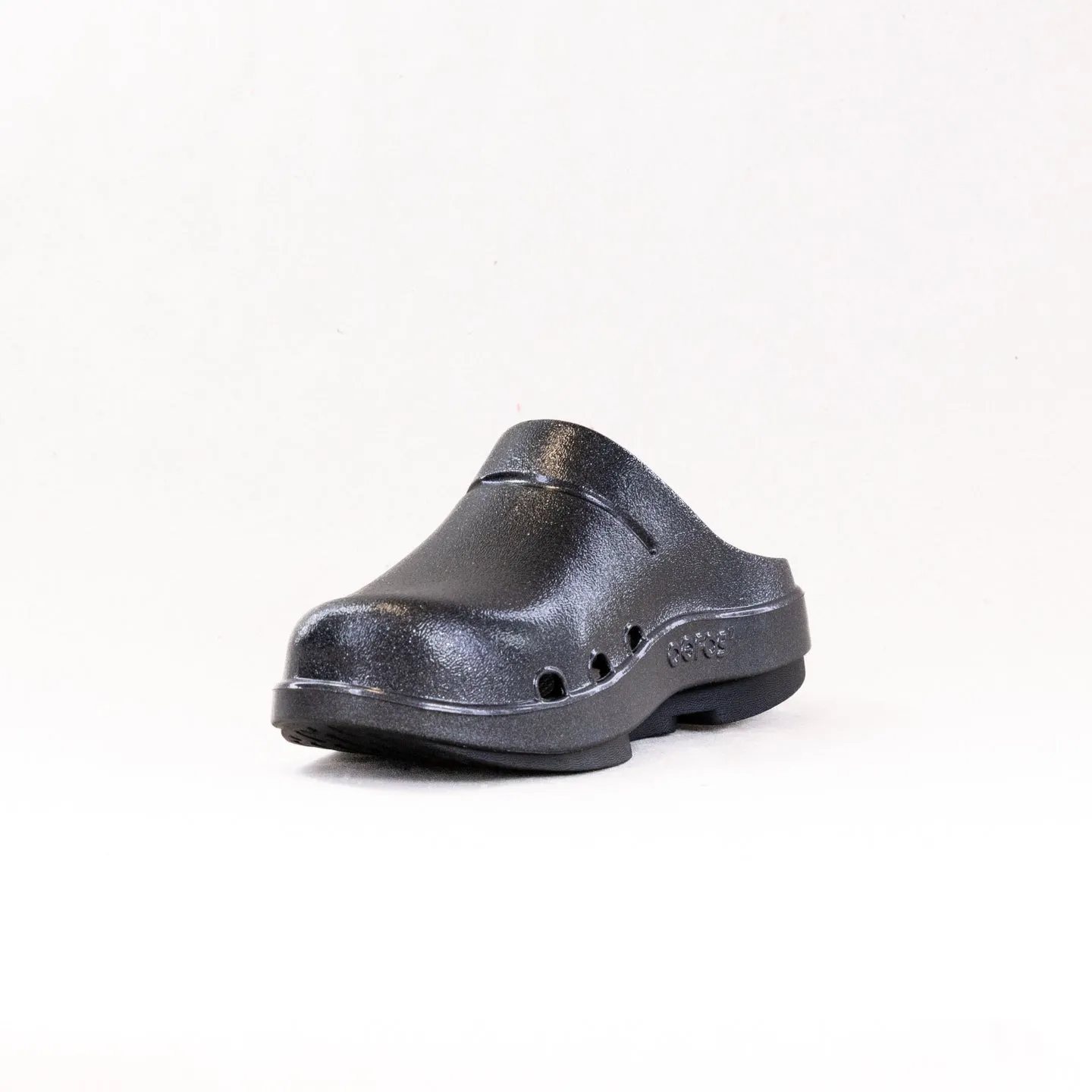 OOFOS OOCloog Clog (Women's) - Black Sparkle padded ankle