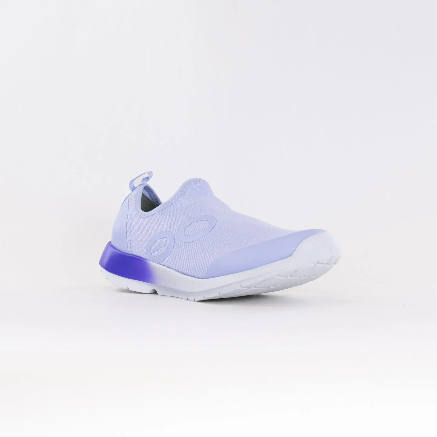 OOFOS OOmg Sport Low (Women's) - Purple Jade Fade slip-on design