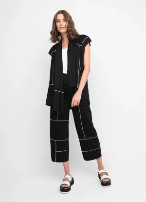Ozai Vest With Geometric Stitching daily shift