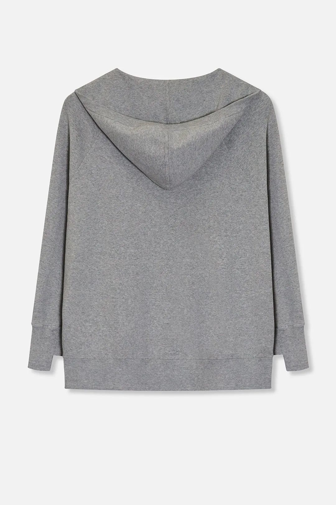 PADMA PULLOVER HOODIE IN DOUBLE KNIT HEATHER PIMA COTTON WITH STRETCH season fit