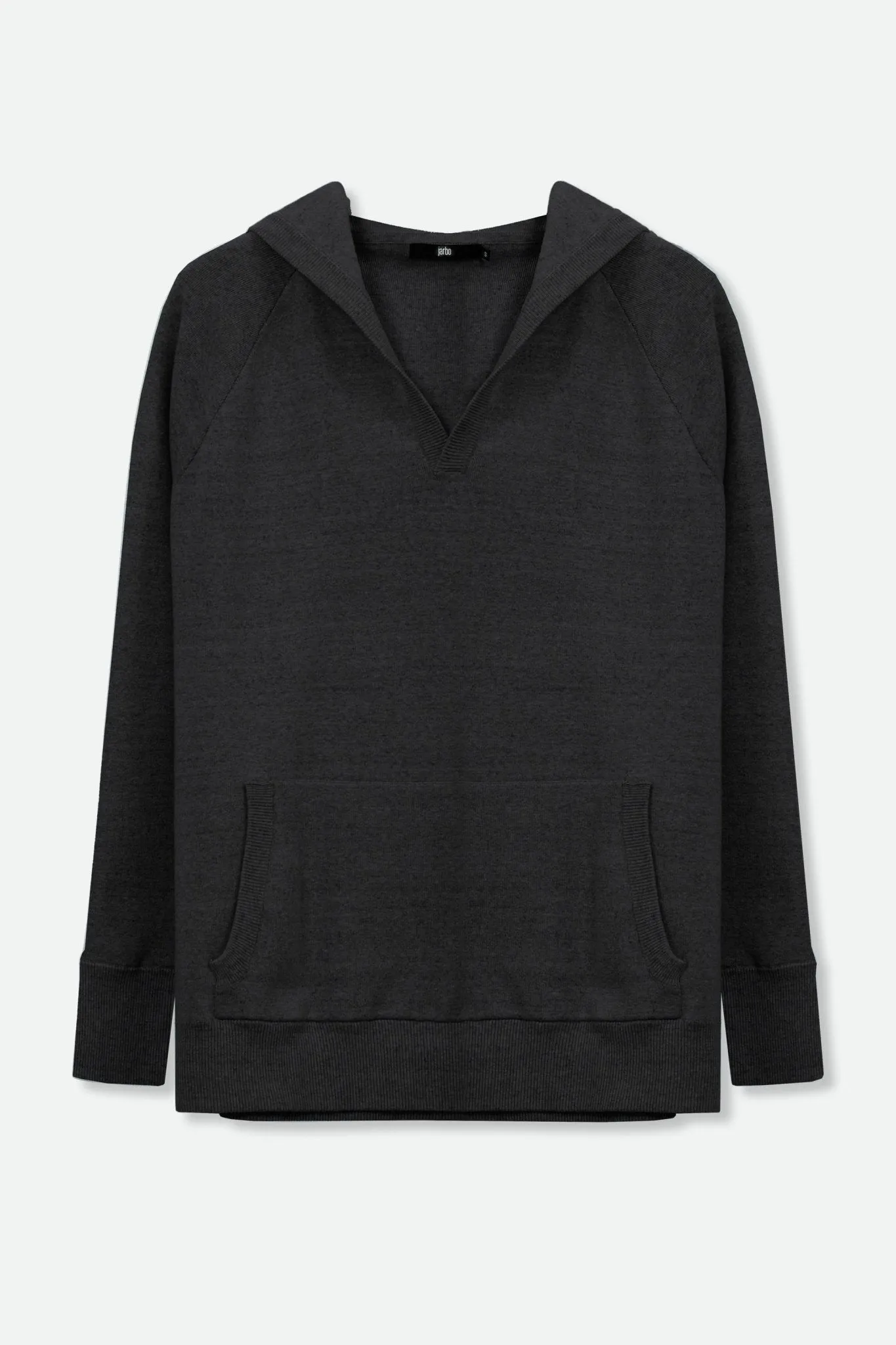 PADMA PULLOVER HOODIE IN DOUBLE KNIT HEATHER PIMA COTTON WITH STRETCH glow skin