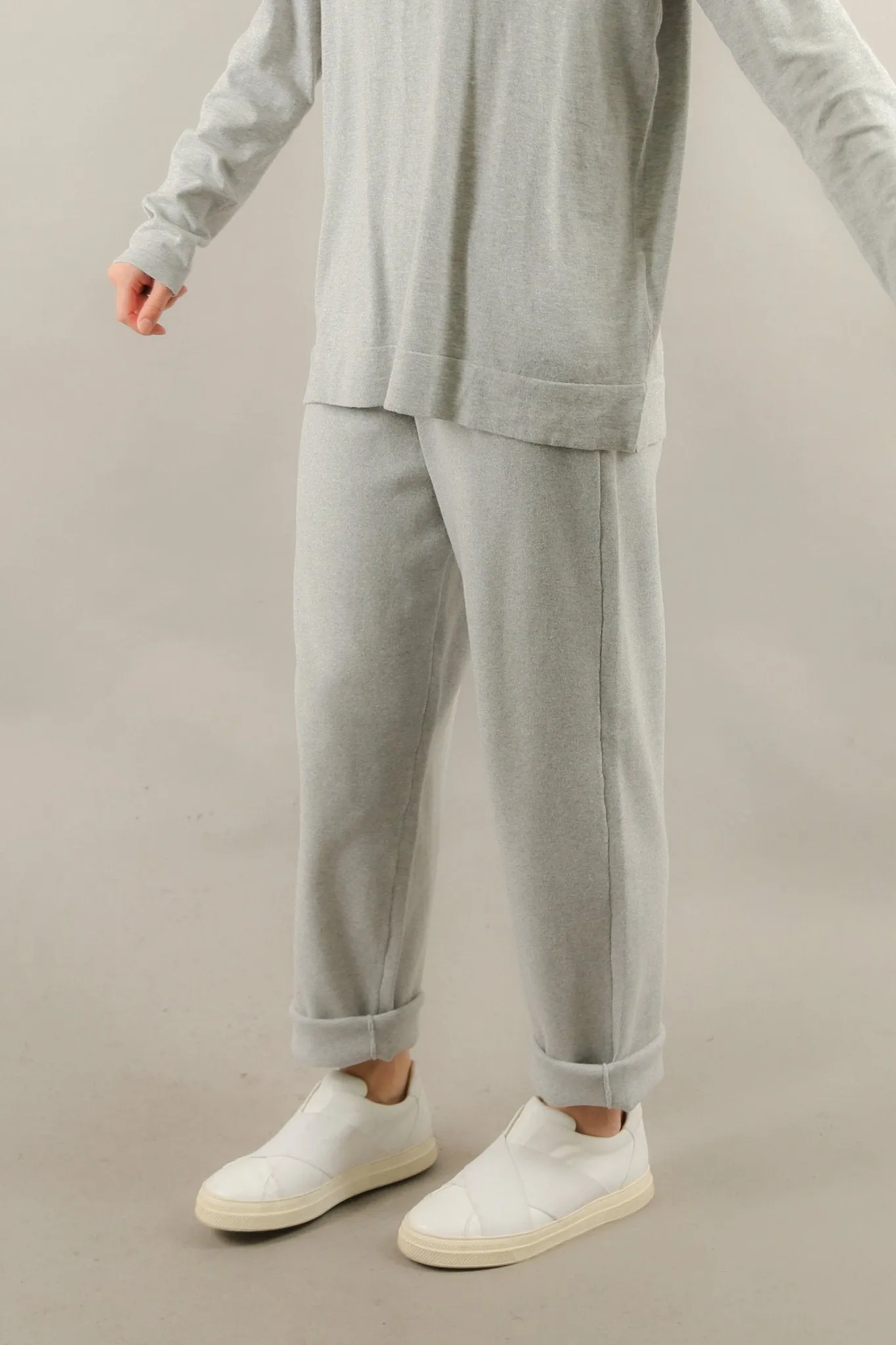 PAIGE PANT IN DOUBLE KNIT HEATHERED PIMA COTTON LIMITED EDITION COLORS silky smooth