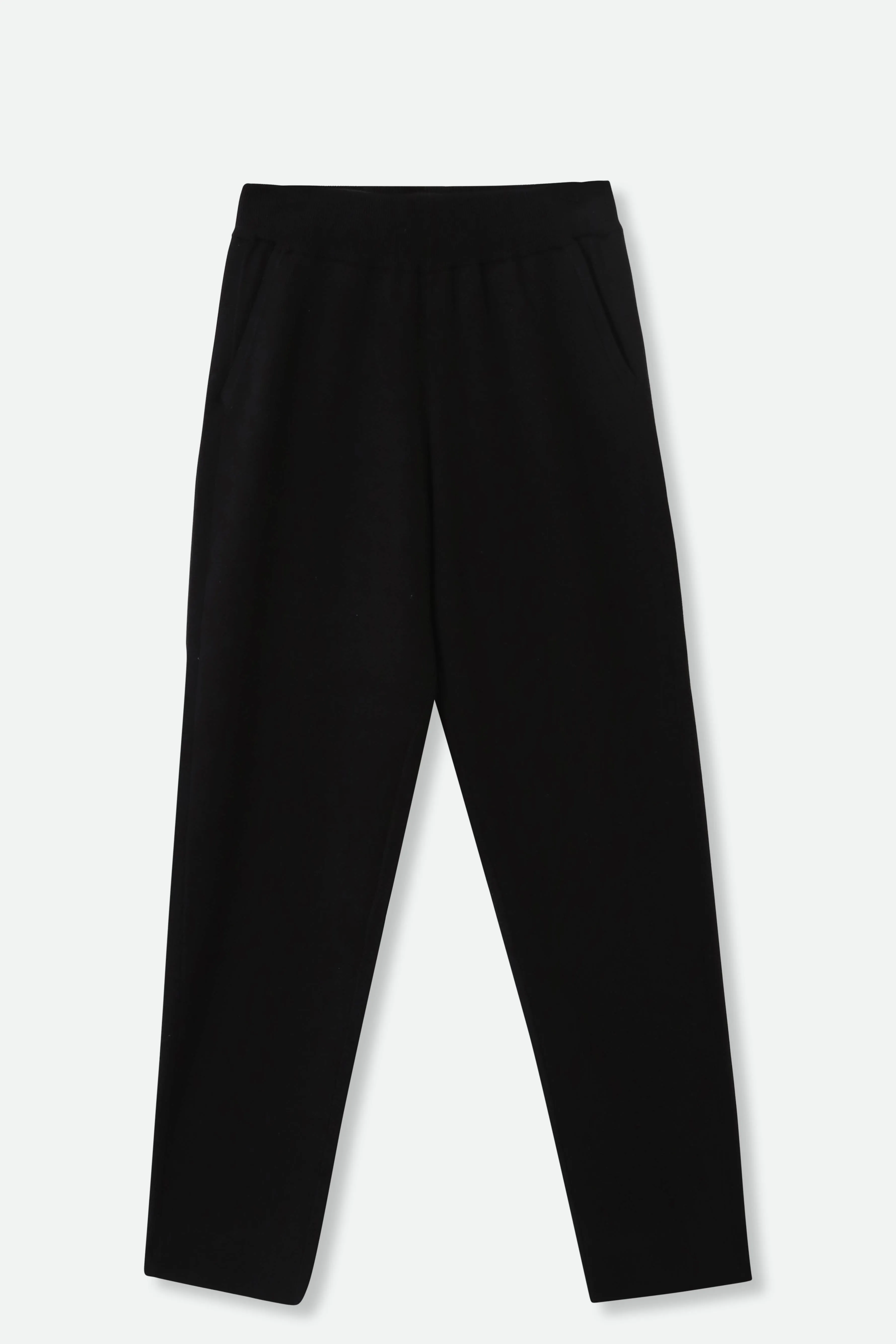 PAIGE PANT IN DOUBLE KNIT HEATHERED PIMA STRETCH light drape