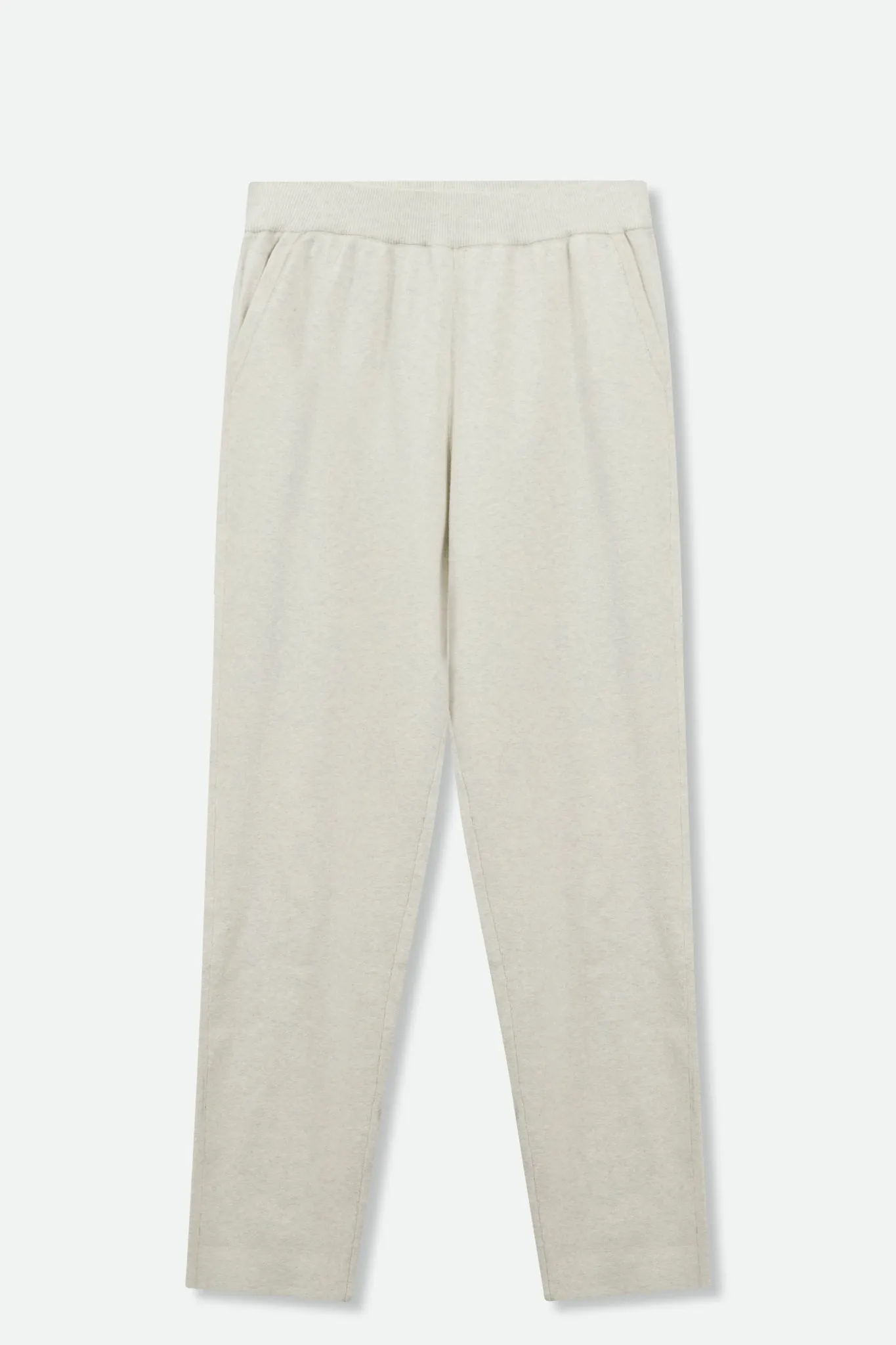PAIGE PANT IN DOUBLE KNIT HEATHERED PIMA STRETCH metro calm