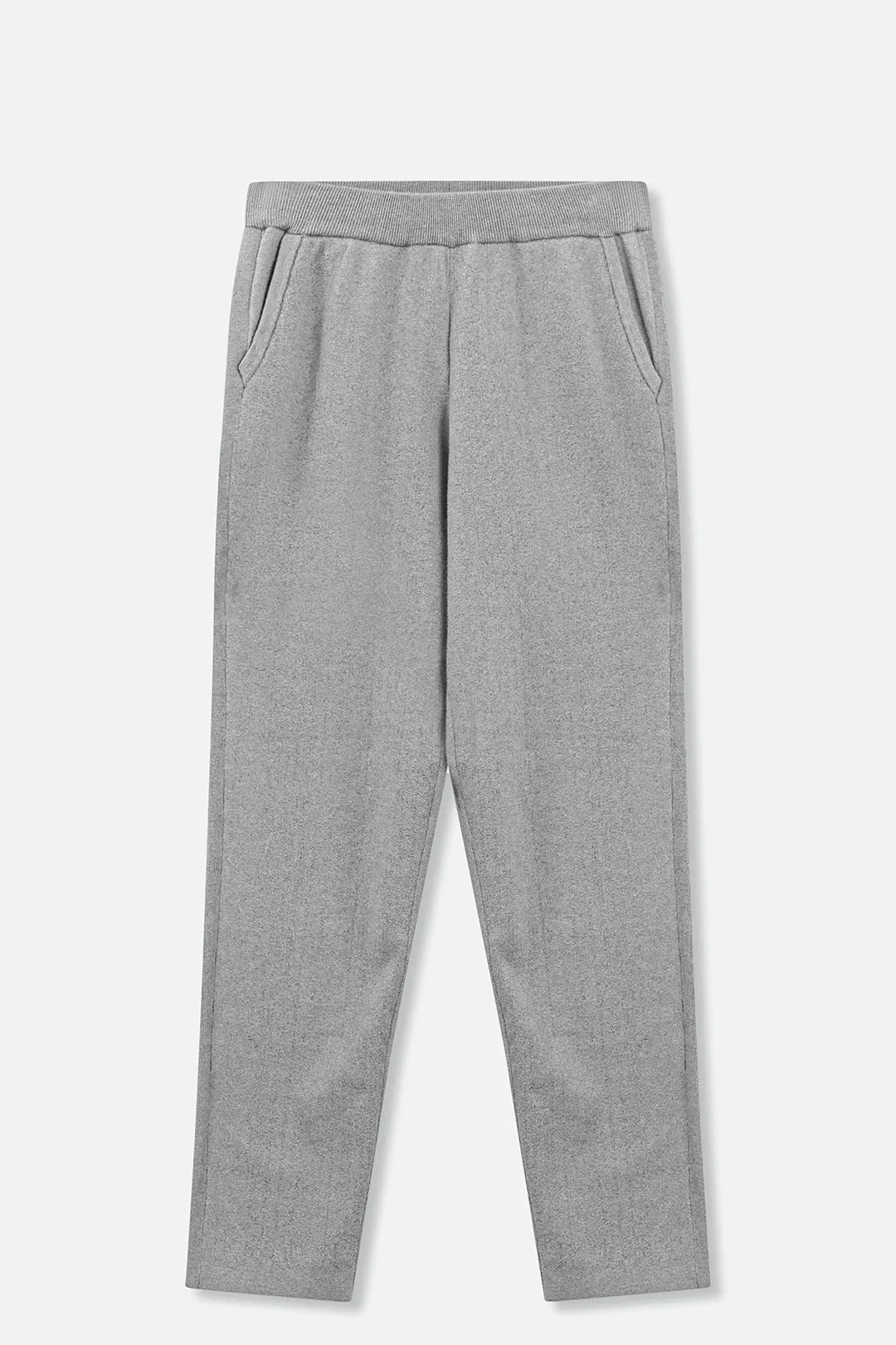 PAIGE PANT IN DOUBLE KNIT HEATHERED PIMA STRETCH shape keeper
