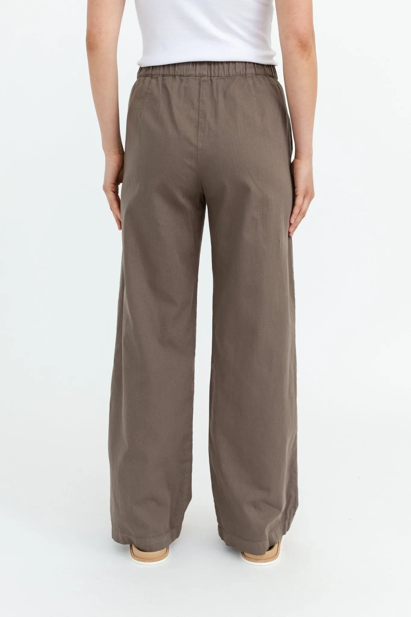 PARA WIDE LEG PANT IN SOFT GARMENT DYED COTTON quiet home