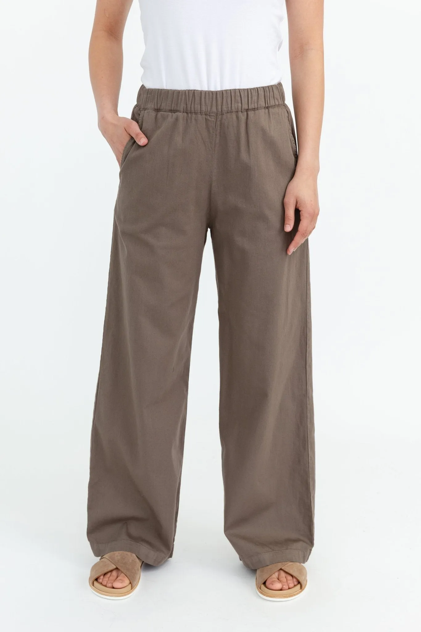 PARA WIDE LEG PANT IN SOFT GARMENT DYED COTTON craft story
