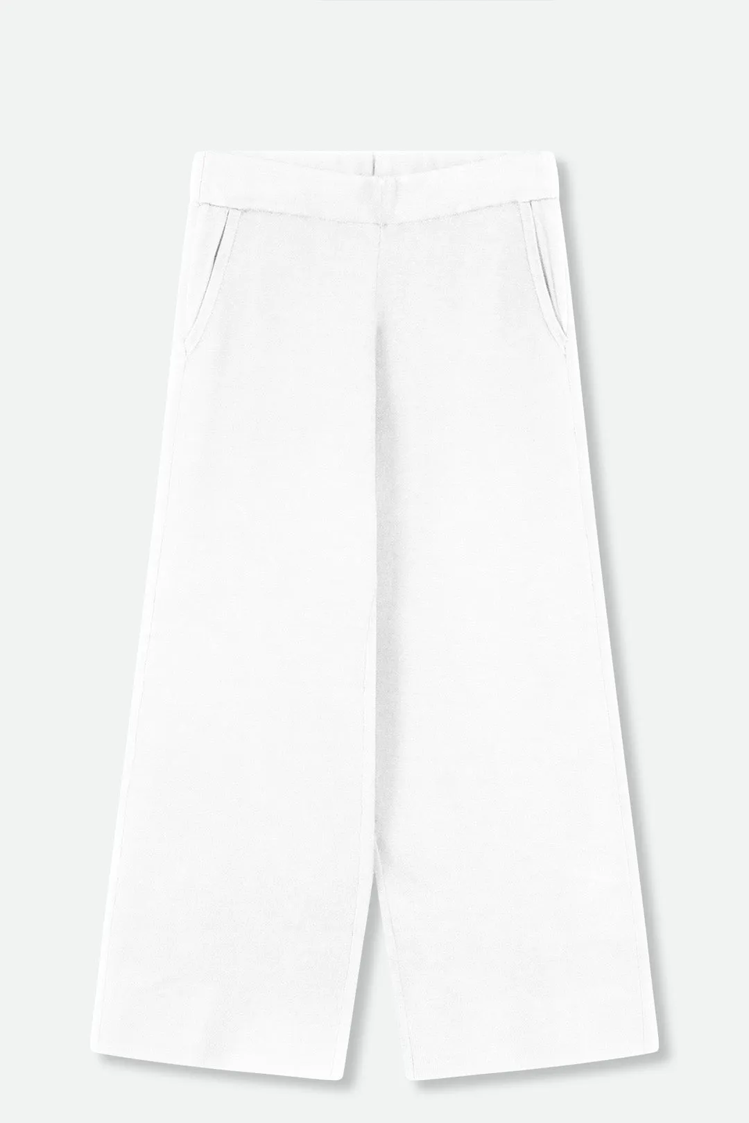 PAYTON WIDE LEG CROP PANT IN KNIT PIMA COTTON classic feel