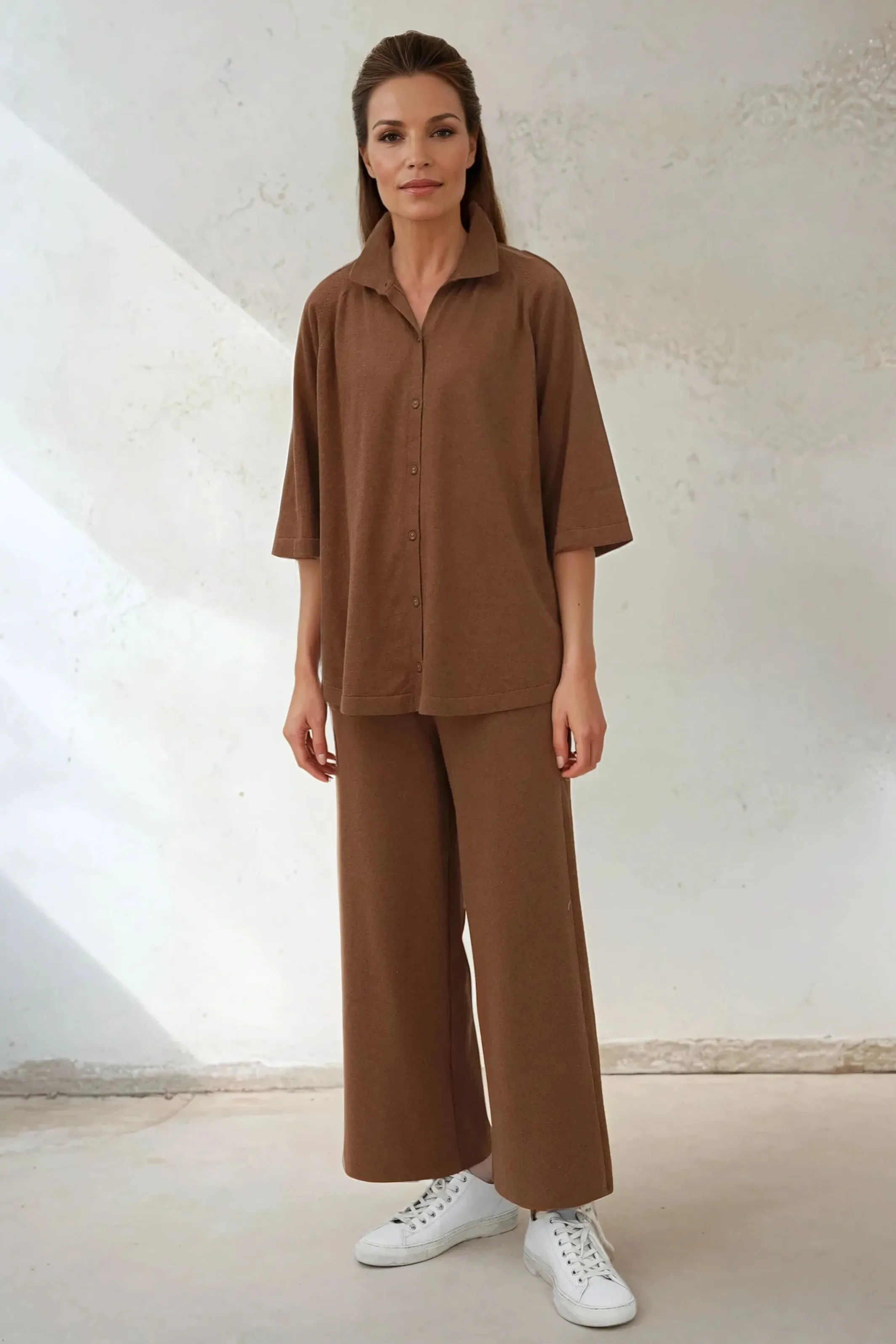 PAYTON WIDE LEG CROP PANT IN KNIT PIMA COTTON soul vibe
