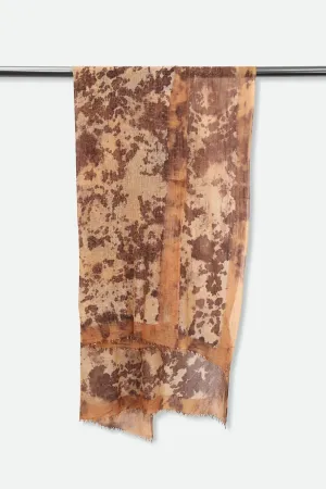 PECAN & HAZELNUT SCARF IN HAND DYED CASHMERE emotional gift PECAN & HAZELNUT SCARF IN HAND DYED CASHMERE nature luxe