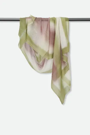 PISTACHIO CHATEAU SCARF IN HAND DYED CASHMERE everyday knit
