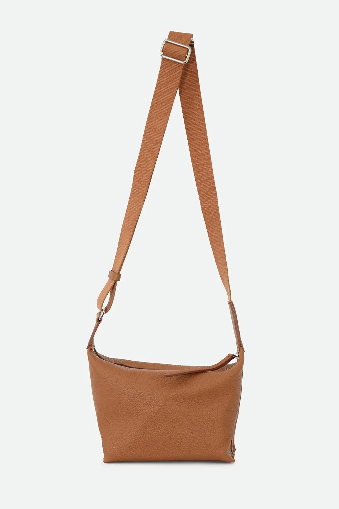 RAVELLO ITALIAN LEATHER HANDBAG IN NATURAL CUOIO sporty touch