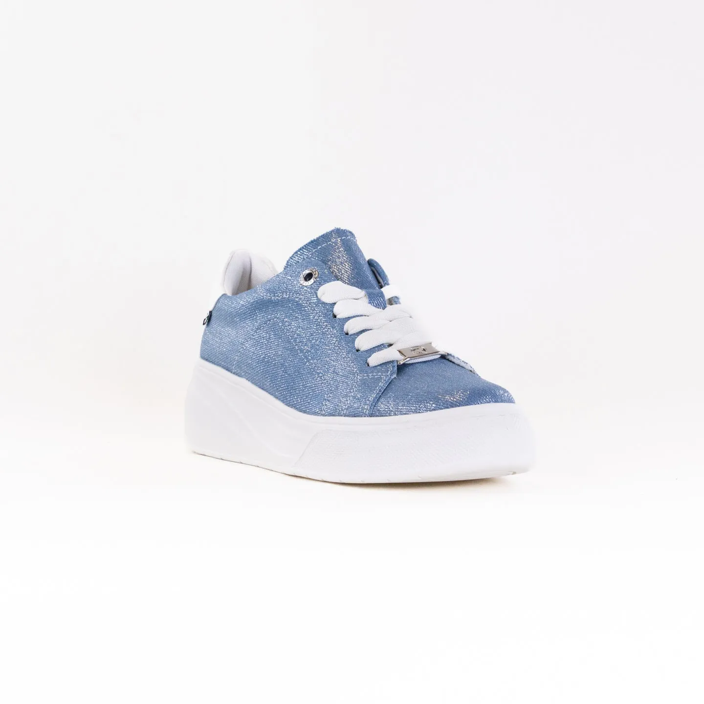 Rieker Carla W2302 Sneaker (Women's) - Jeans/Silver/Off White smart grip
