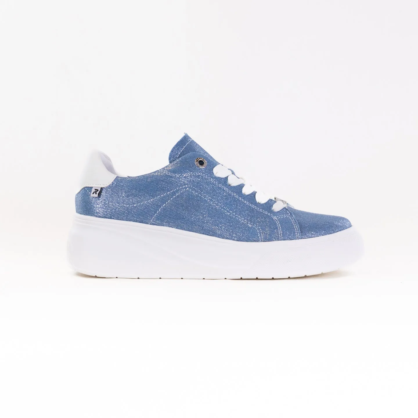 Rieker Carla W2302 Sneaker (Women's) - Jeans/Silver/Off White air mesh
