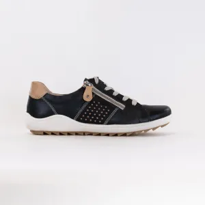 Rieker Liv R1417 (Women's) - Black Leather waterproof wear Rieker Liv R1417 (Women's) - Black Leather long trails