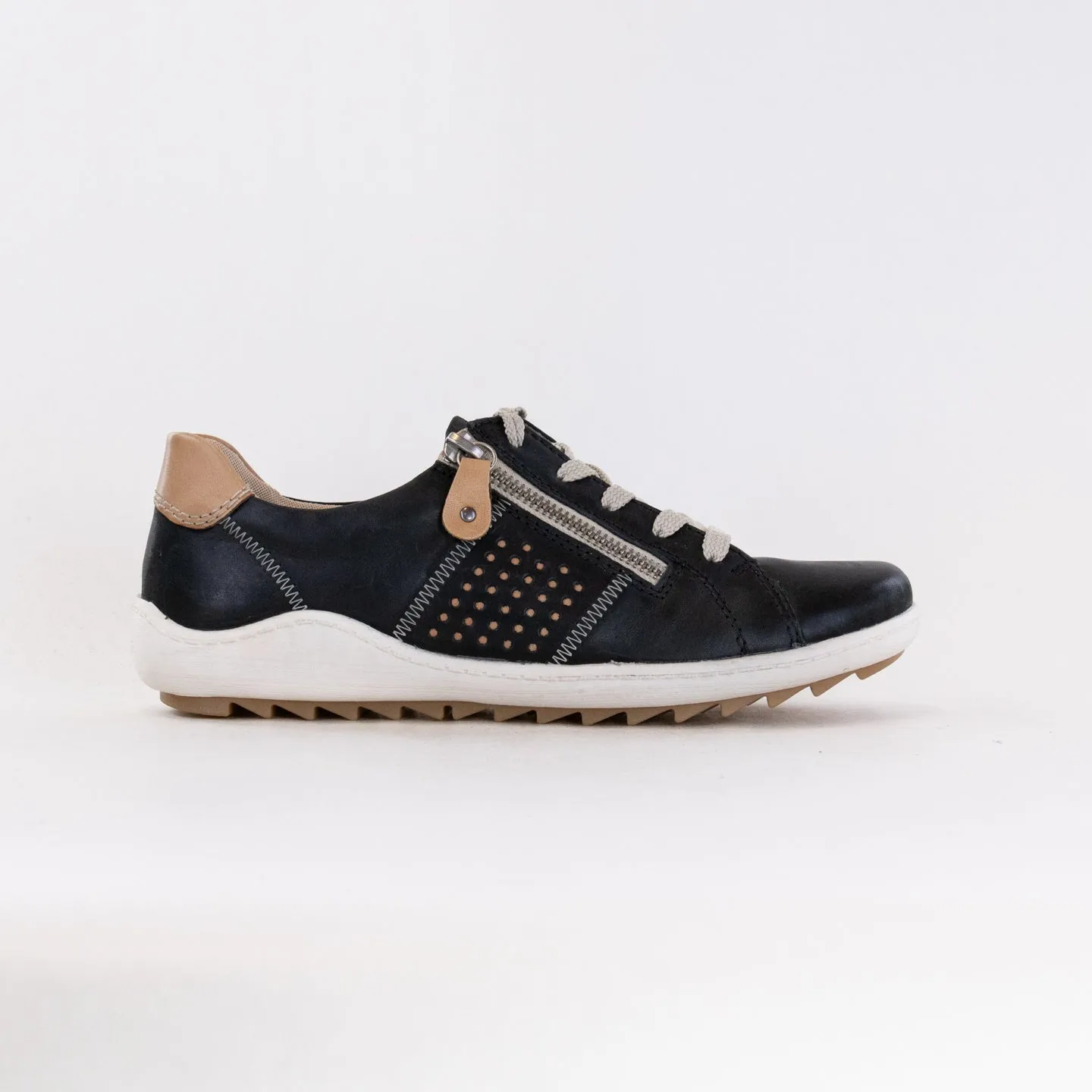 Rieker Liv R1417 (Women's) - Black Leather long trails