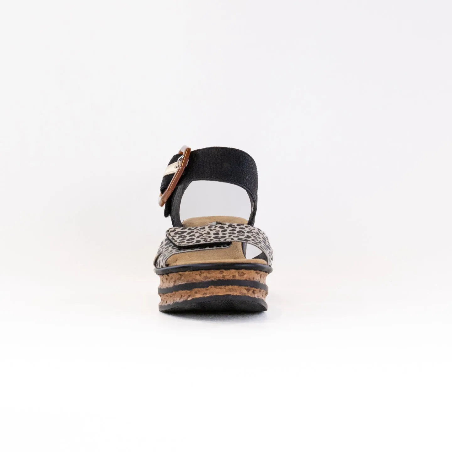 Rieker Rose 68176 (Women's) - Ginger/Black/Light Gold Easy On