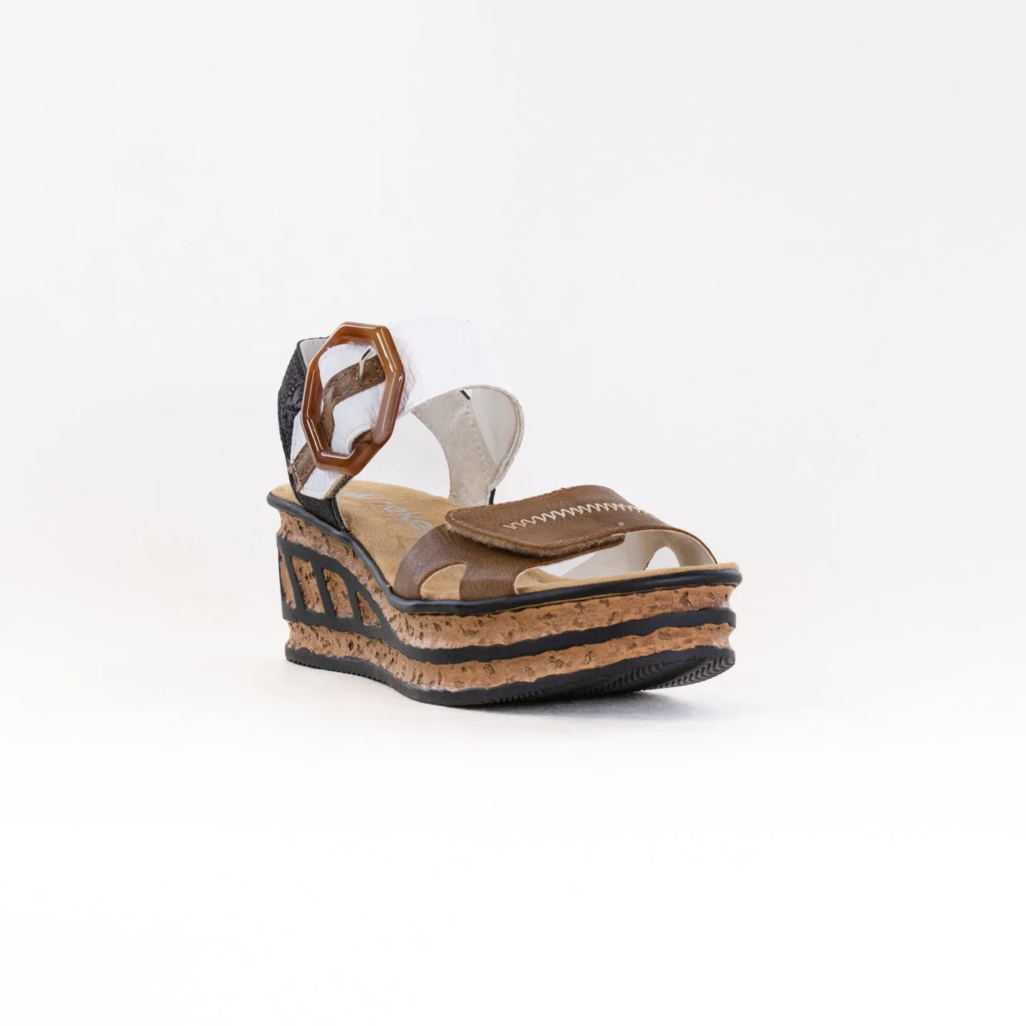 Rieker Rose 68176 (Women's) - Linen/White/Black Cool Walk