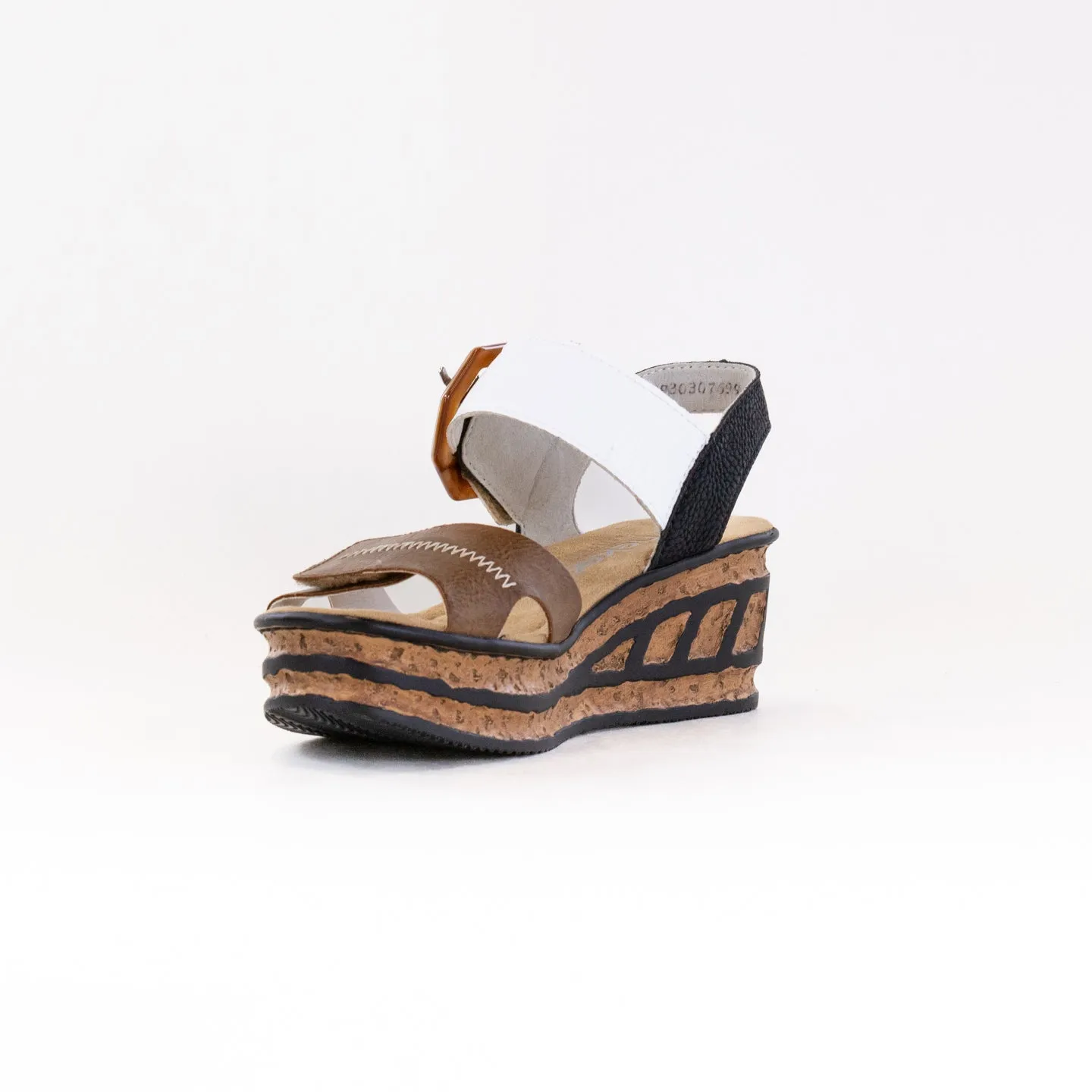 Rieker Rose 68176 (Women's) - Linen/White/Black Ease Walk