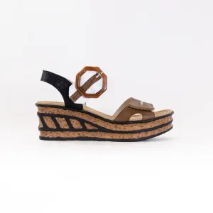 Rieker Rose 68176 (Women's) - Linen/White/Black Foot Relax Rieker Rose 68176 (Women's) - Linen/White/Black Calm Touch