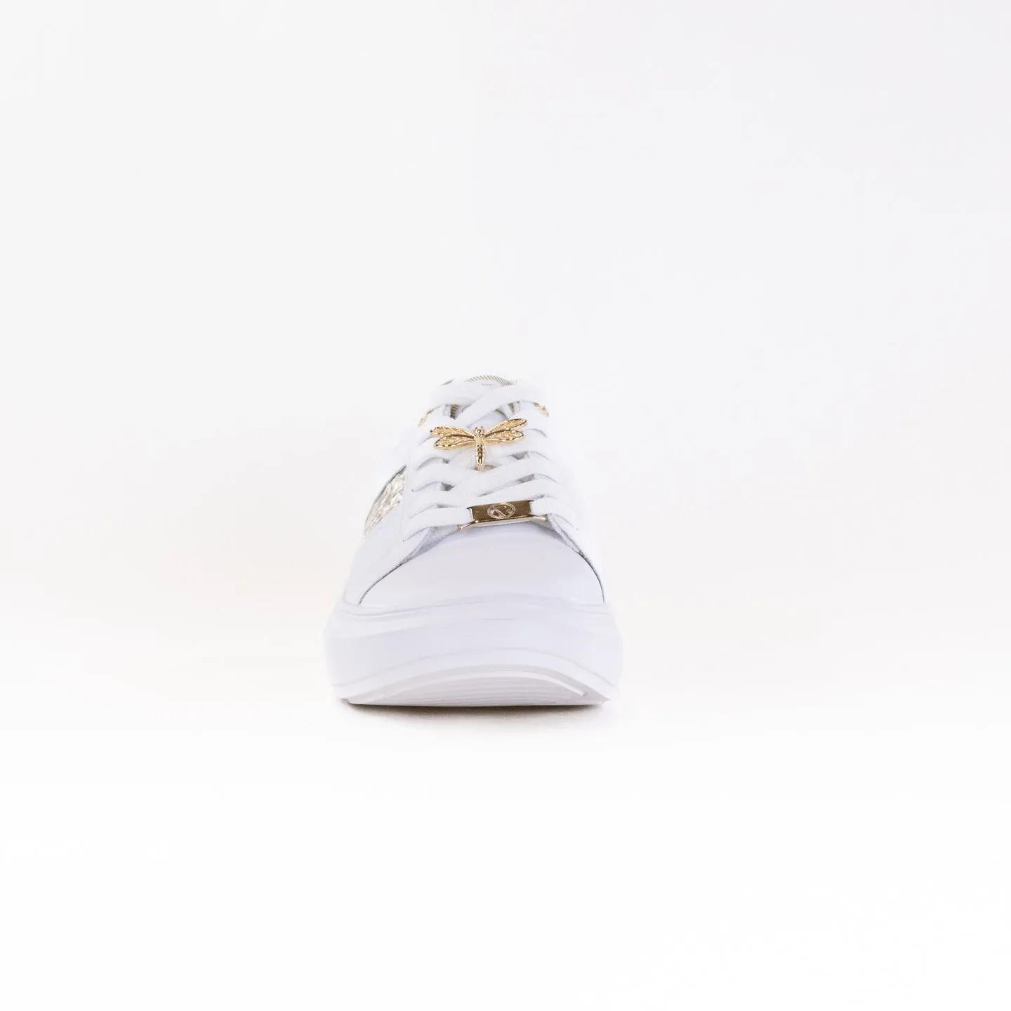 Rieker W1202 Adelia (Women's) - White/Gold Silver night steps