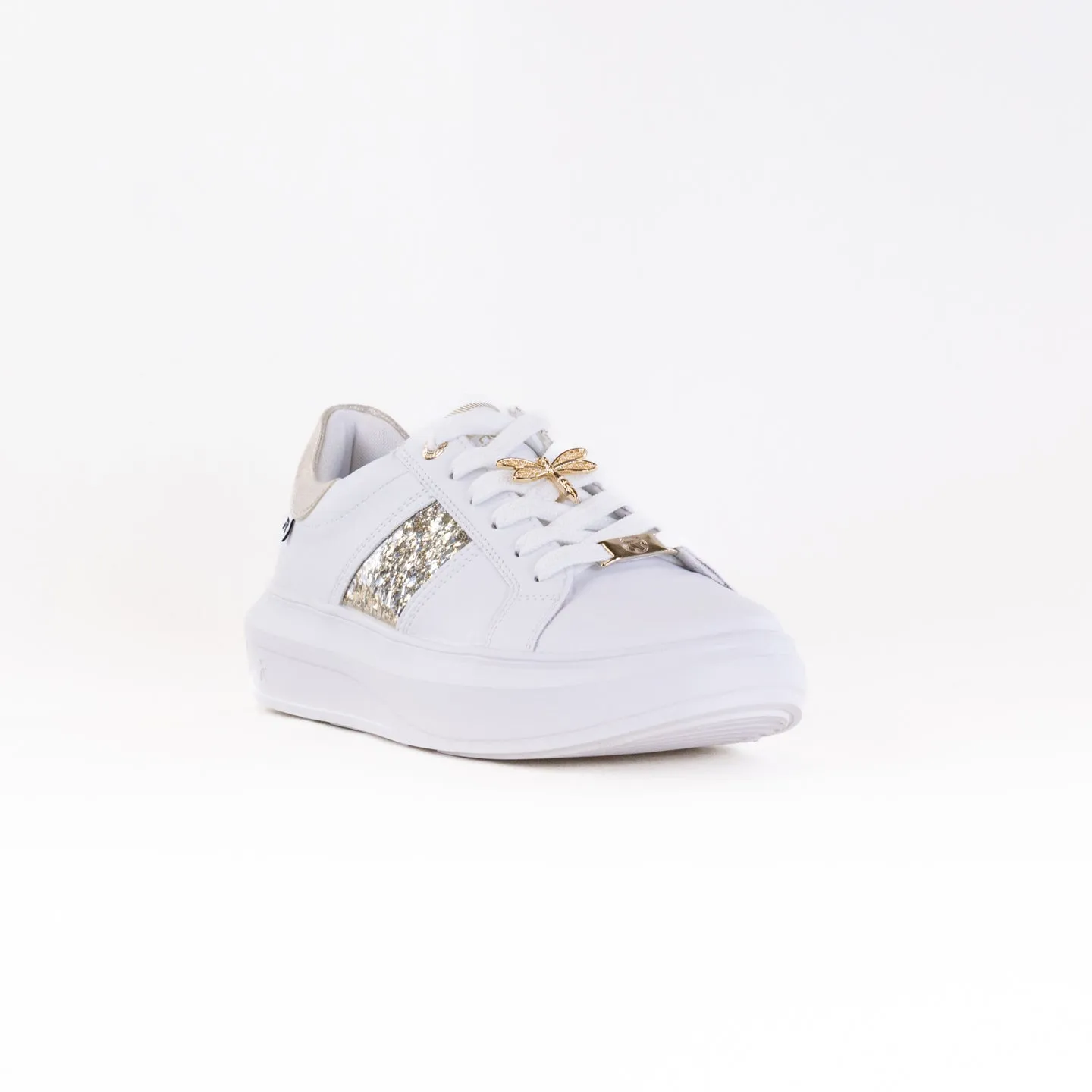 Rieker W1202 Adelia (Women's) - White/Gold Silver neutral tones