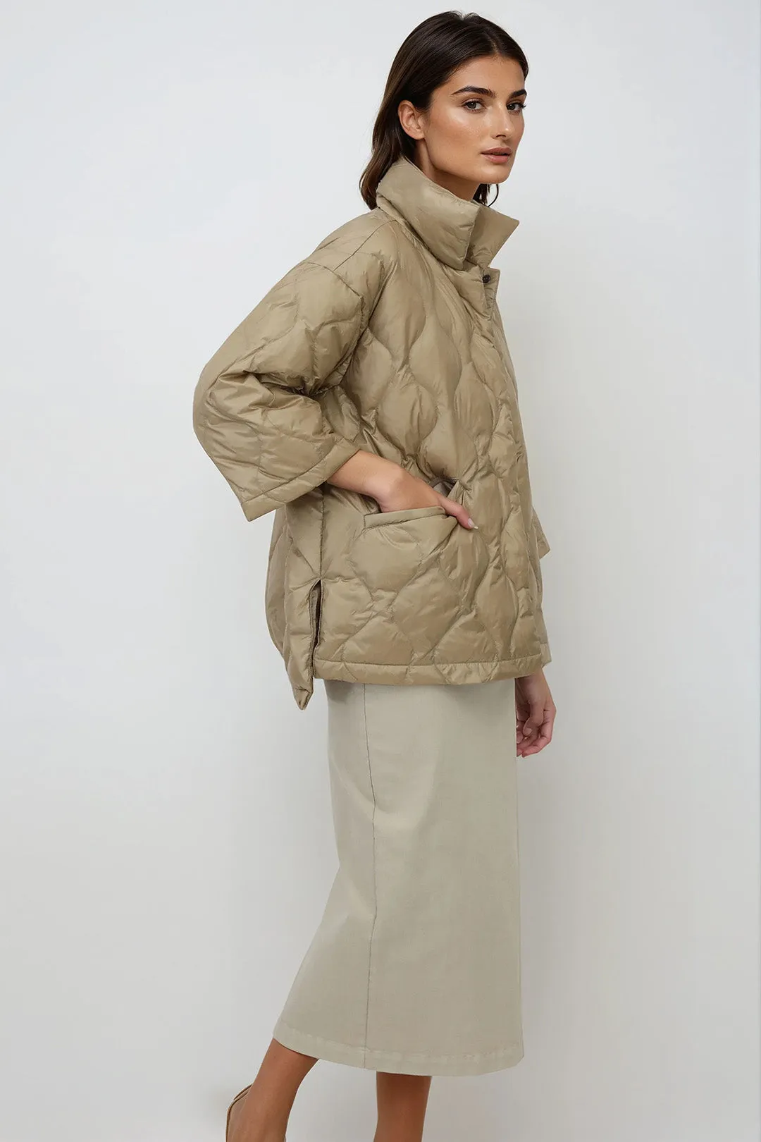 RIMINI CROP GOOSE DOWN JACKET light guard