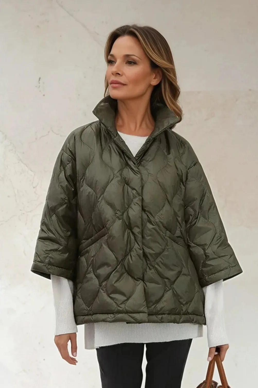 RIMINI CROP GOOSE DOWN JACKET SUMMER SALE EDITION COLORS cloudy mood