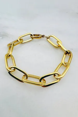 Rita Large Gold Oval Chain Bracelet glam edit Rita Large Gold Oval Chain Bracelet wedding gift