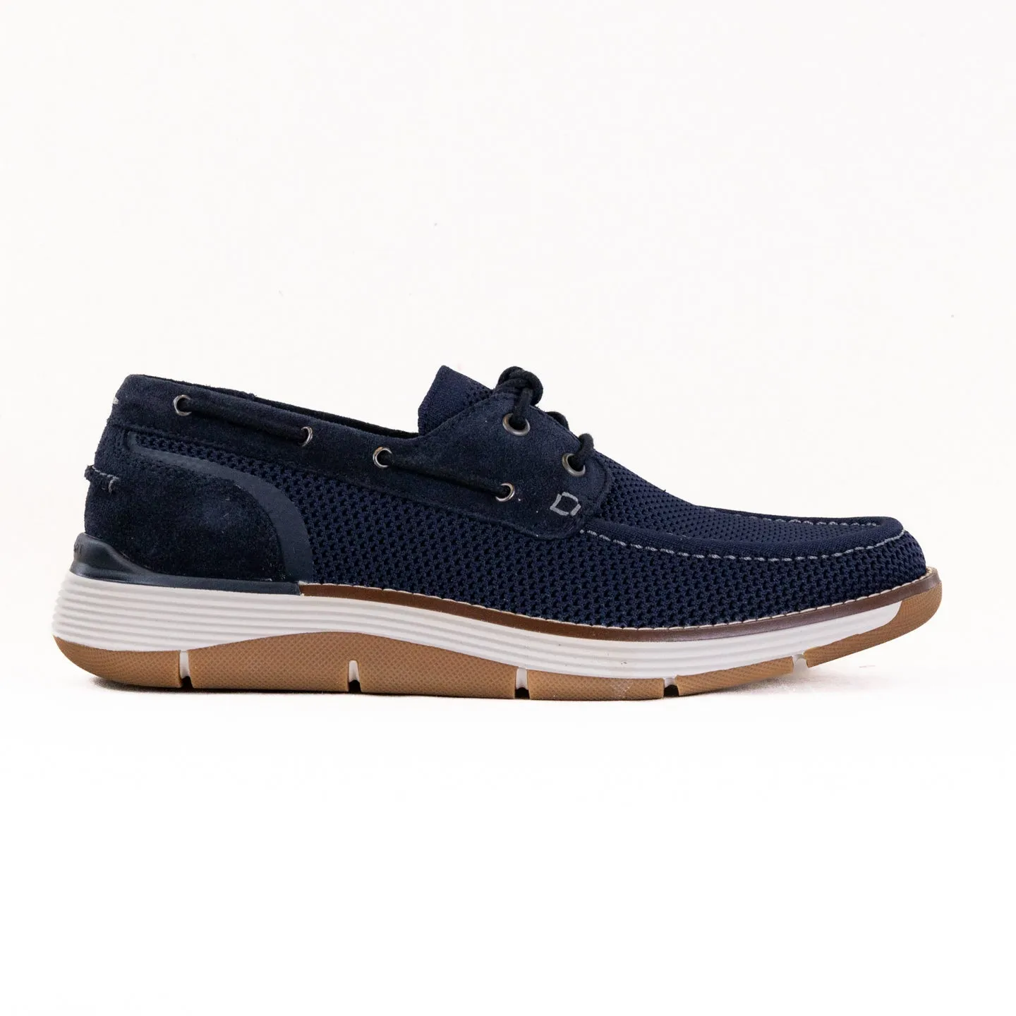 Rockport Lyall Slip-On Casual Boat Shoe (Men's) - Dark Blue dry land