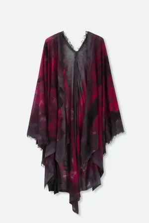 ROSELLA HANDPAINTED CASHMERE CARDIGAN IN EVENING POPPY style knit ROSELLA HANDPAINTED CASHMERE CARDIGAN IN EVENING POPPY craft elegance