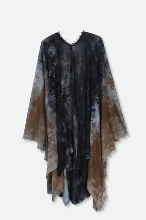 ROSELLA HANDPAINTED CASHMERE CARDIGAN IN MIDNIGHT SHORES cool vibe ROSELLA HANDPAINTED CASHMERE CARDIGAN IN MIDNIGHT SHORES simple warmth
