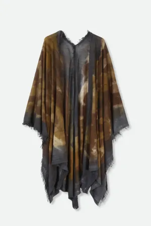 ROSELLA HANDPAINTED CASHMERE CARDIGAN IN OKRA CHARCOAL artisan made ROSELLA HANDPAINTED CASHMERE CARDIGAN IN OKRA CHARCOAL style ritual