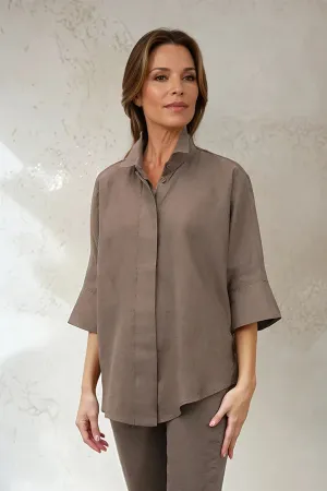 SAHANA DOLMAN SHIRT IN LINEN mind & style