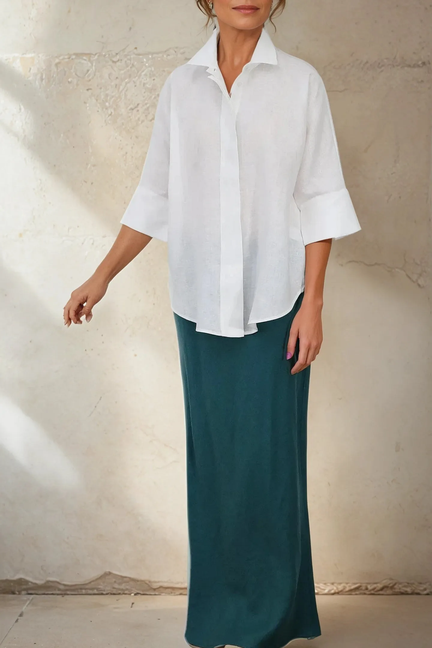 SAHANA DOLMAN SHIRT IN LINEN safe style