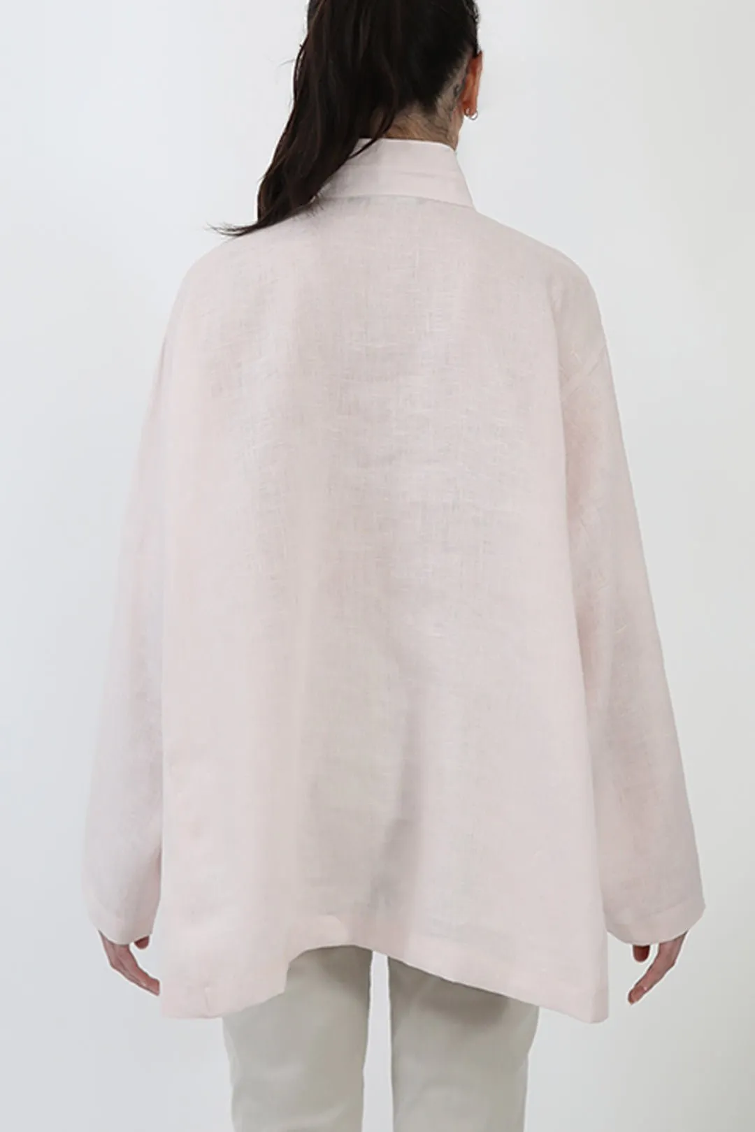 SAIGE OVERSIZE SHIRT IN ITALIAN LINEN ego therapy