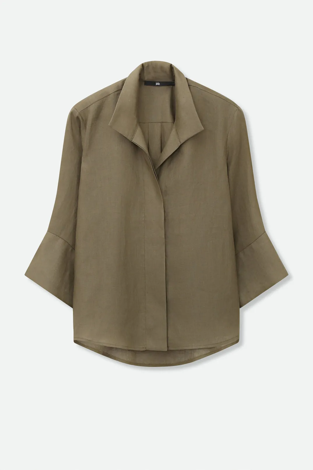 SANDRINE WIDE-CUFF SHIRT IN ITALIAN LINEN easy soul