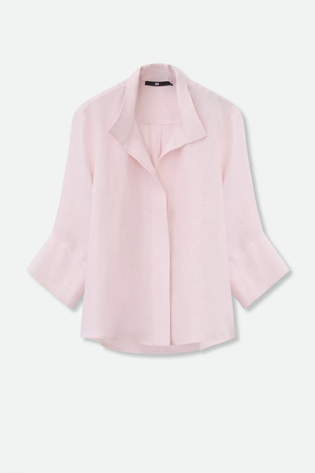 SANDRINE WIDE-CUFF SHIRT IN ITALIAN LINEN cozy day