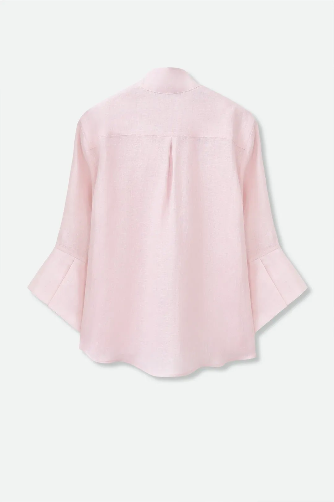 SANDRINE WIDE-CUFF SHIRT IN ITALIAN LINEN self-pampering