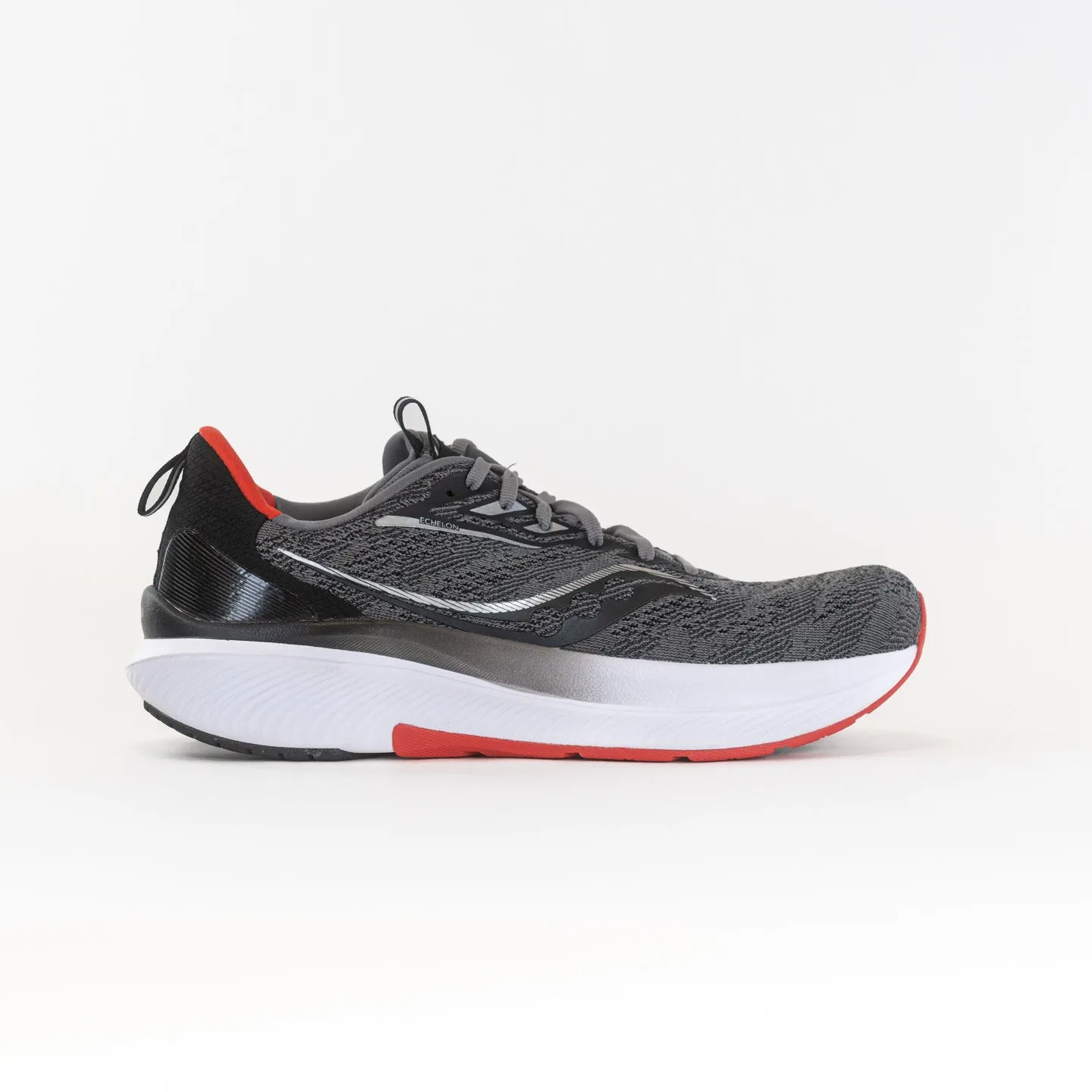 Saucony Echelon 9 (Men's) - Charcoal/Red Sky grip vibe