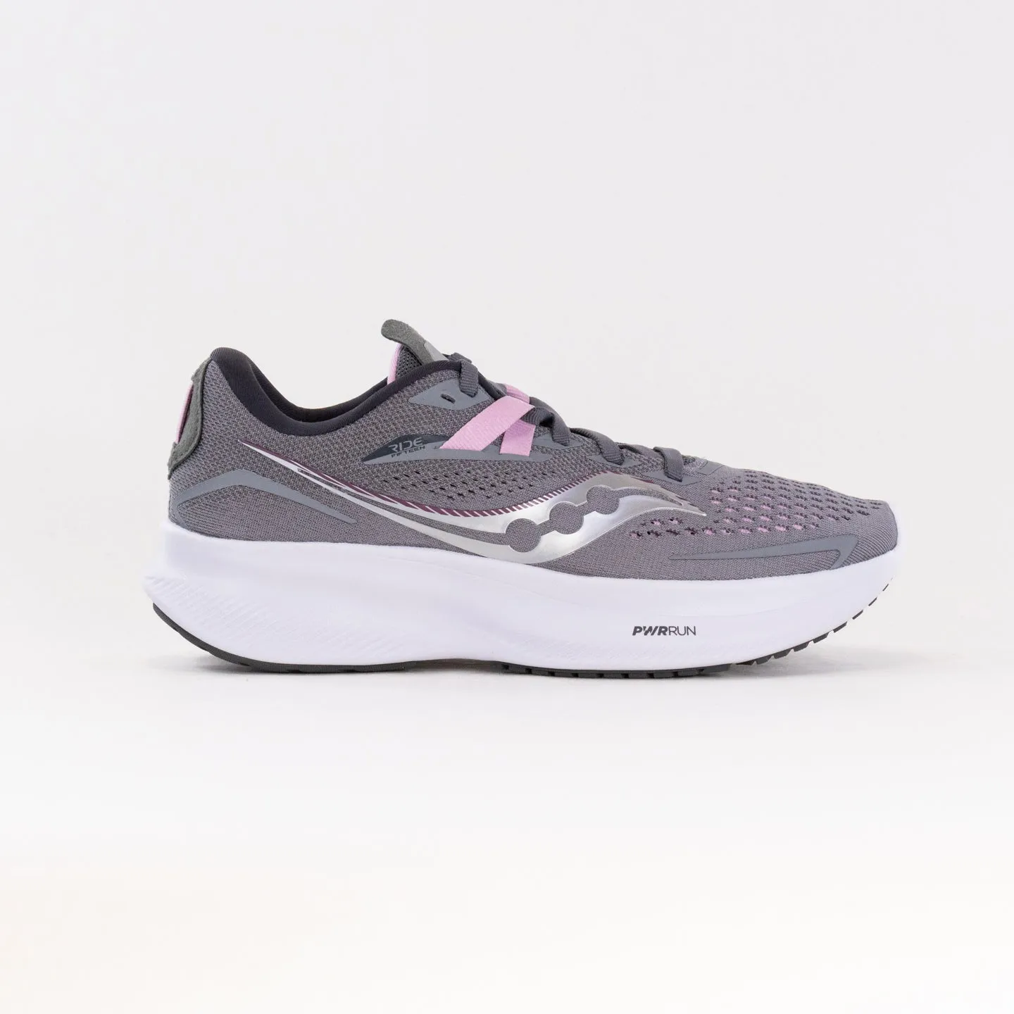 Saucony Ride 15 Wide (Women's) - Alloy/Quartz heel vibe
