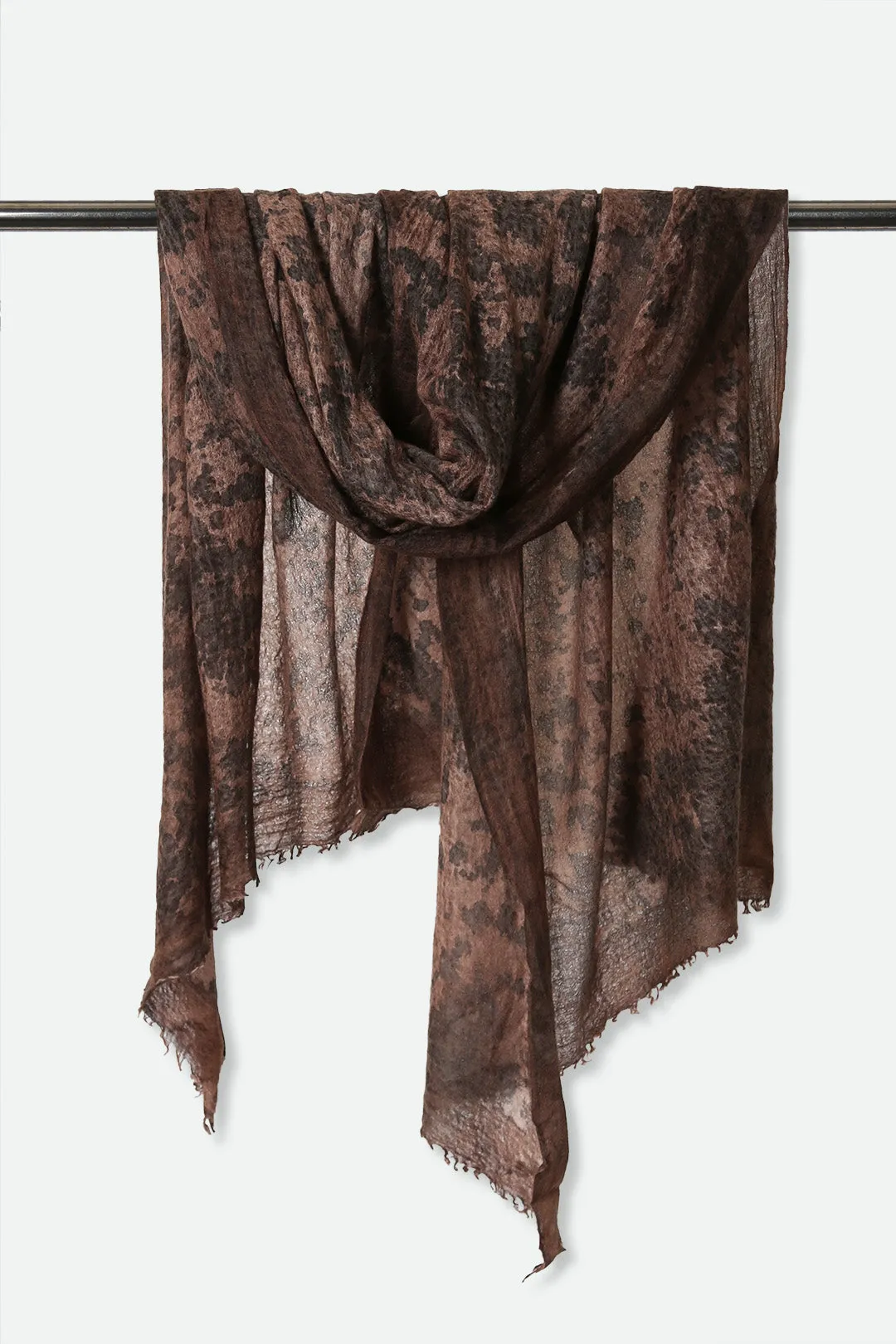 SAVANNA SCARF IN HAND-DYED CASHMERE texture mix
