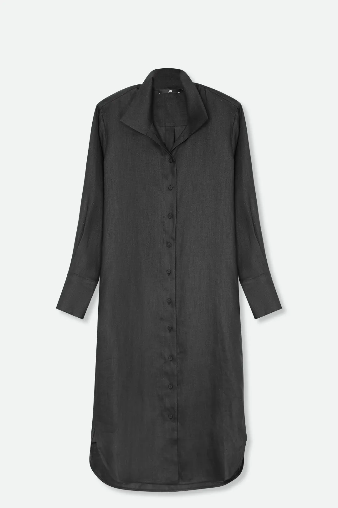 SHIRTDRESS DUSTER IN PREMIUM ITALIAN LINEN feminine grace