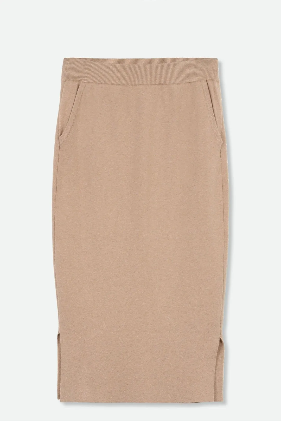 SICILY PENCIL SKIRT IN KNIT PIMA COTTON STRETCH cloud soft