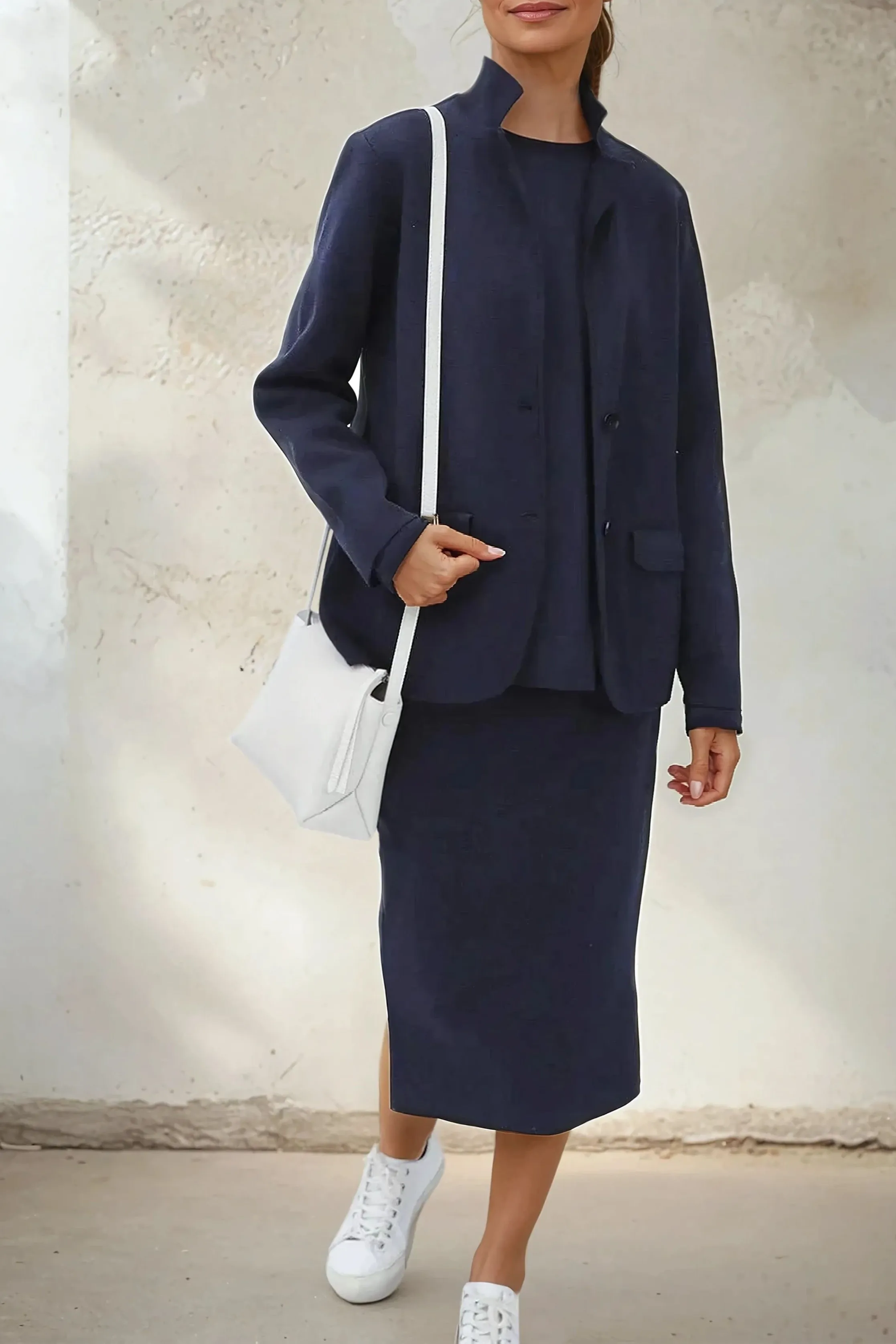 SICILY PENCIL SKIRT IN KNIT PIMA COTTON STRETCH body ease